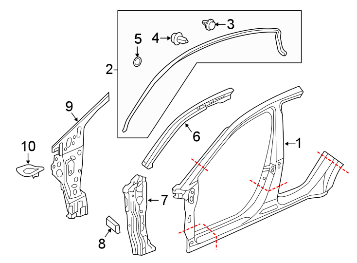 9PILLARS. ROCKER & FLOOR. APERTURE PANEL. HINGE PILLAR.https://images.simplepart.com/images/parts/motor/fullsize/4451395.png