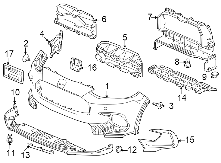 4Front bumper & grille. Bumper & components.https://images.simplepart.com/images/parts/motor/fullsize/4452010.png