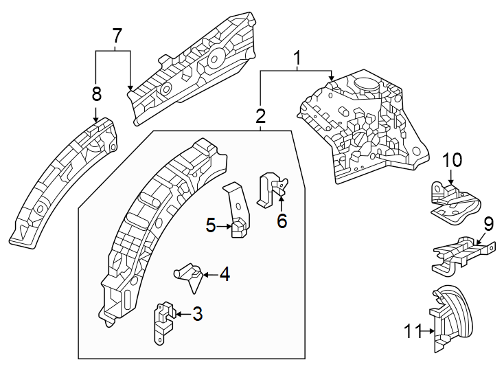 1Fender. Structural components & rails.https://images.simplepart.com/images/parts/motor/fullsize/4452084.png