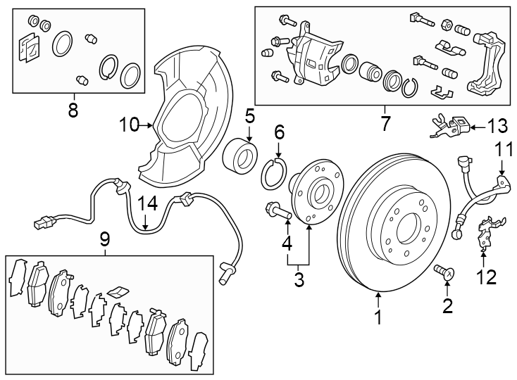 9Front suspension. Brake components.https://images.simplepart.com/images/parts/motor/fullsize/4452190.png