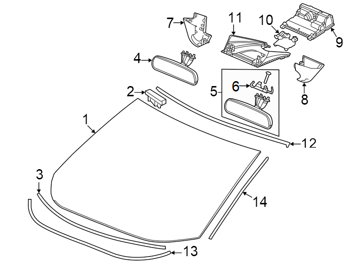 1Windshield. Glass. Reveal moldings.https://images.simplepart.com/images/parts/motor/fullsize/4452250.png