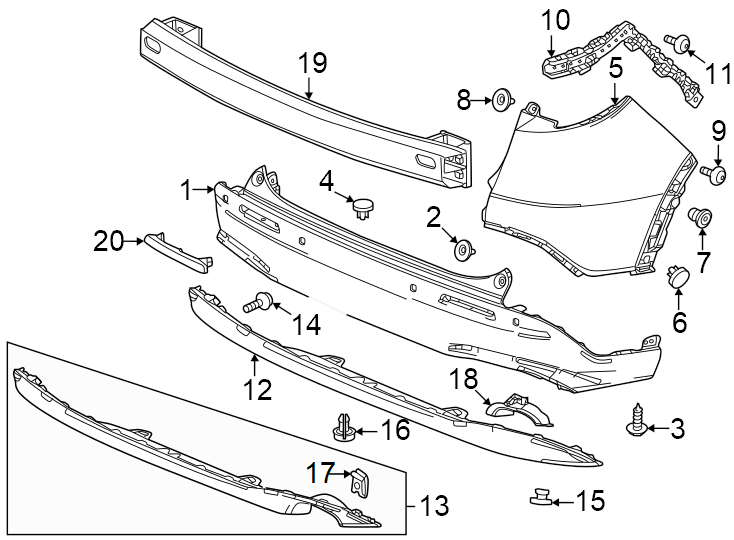 2Rear bumper. Bumper & components.https://images.simplepart.com/images/parts/motor/fullsize/4452730.png