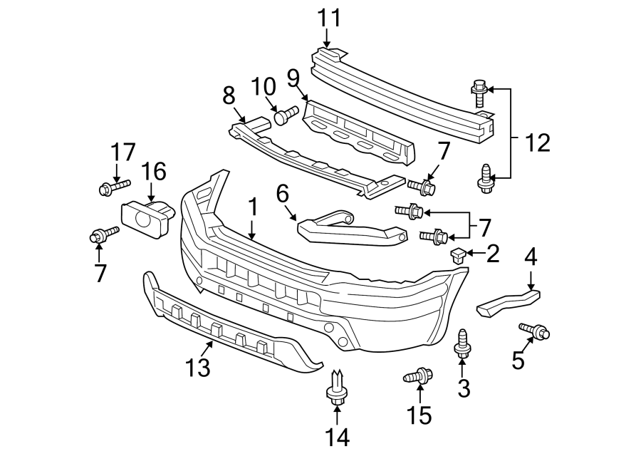 3FRONT BUMPER. BUMPER & COMPONENTS.https://images.simplepart.com/images/parts/motor/fullsize/4455010.png