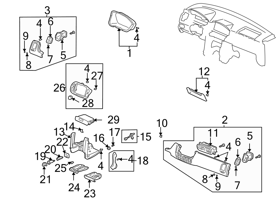 INSTRUMENT PANEL COMPONENTS.