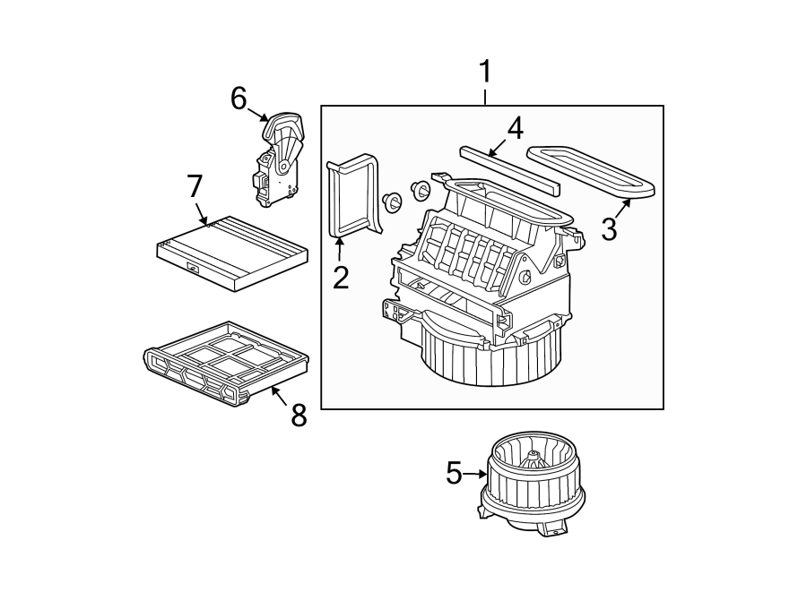 AIR CONDITIONER & HEATER. BLOWER MOTOR & FAN.