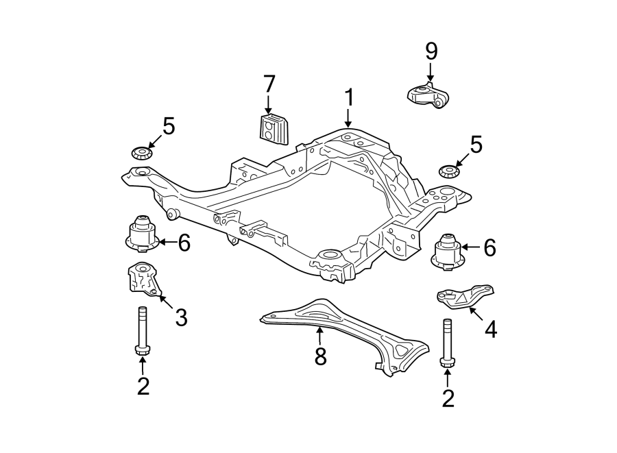 FRONT SUSPENSION. SUSPENSION MOUNTING.