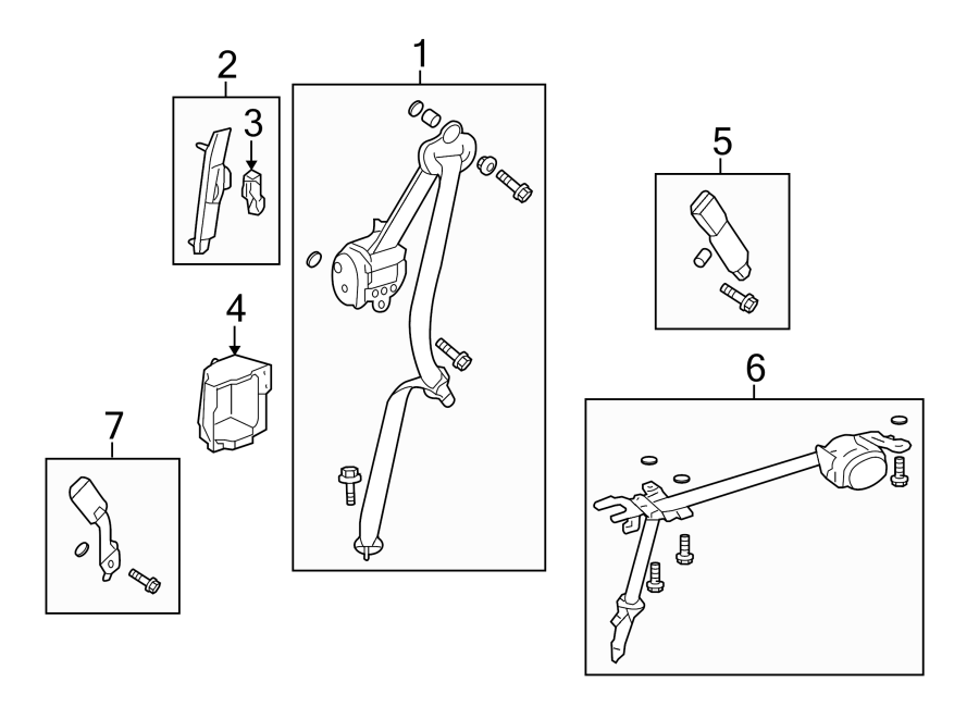 3RESTRAINT SYSTEMS. SECOND ROW SEAT BELTS.https://images.simplepart.com/images/parts/motor/fullsize/4456355.png