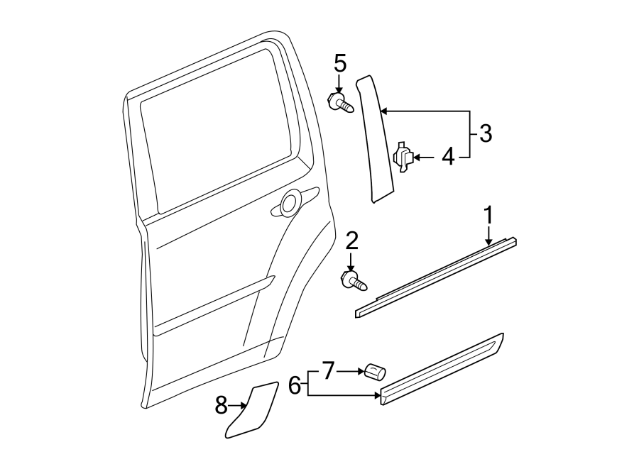 2REAR DOOR. EXTERIOR TRIM.https://images.simplepart.com/images/parts/motor/fullsize/4456515.png