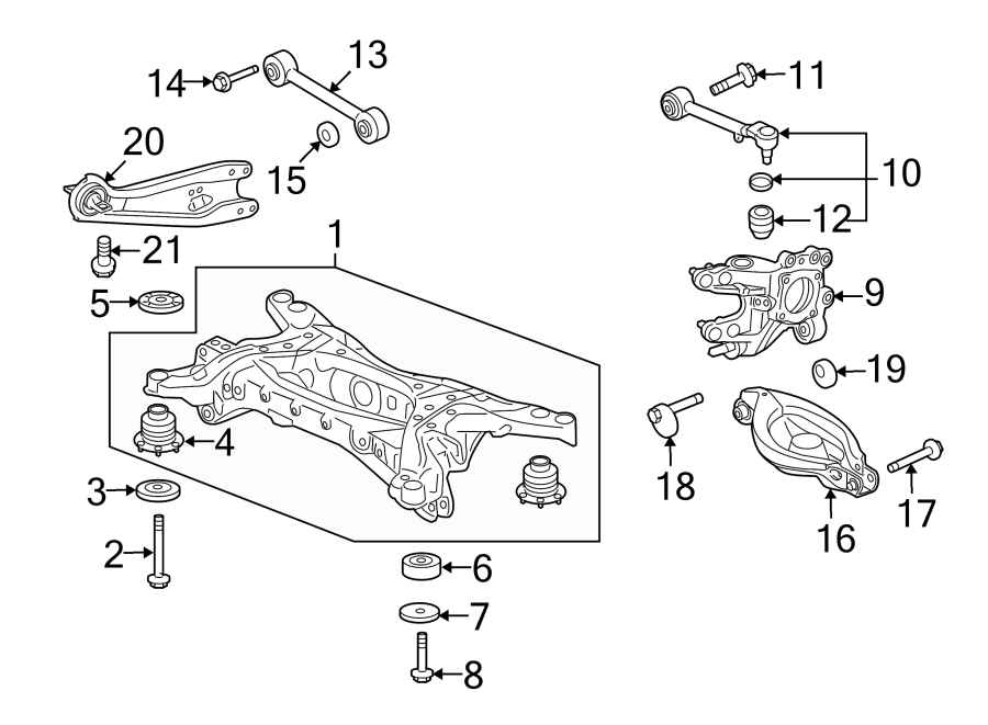 REAR SUSPENSION. SUSPENSION COMPONENTS.