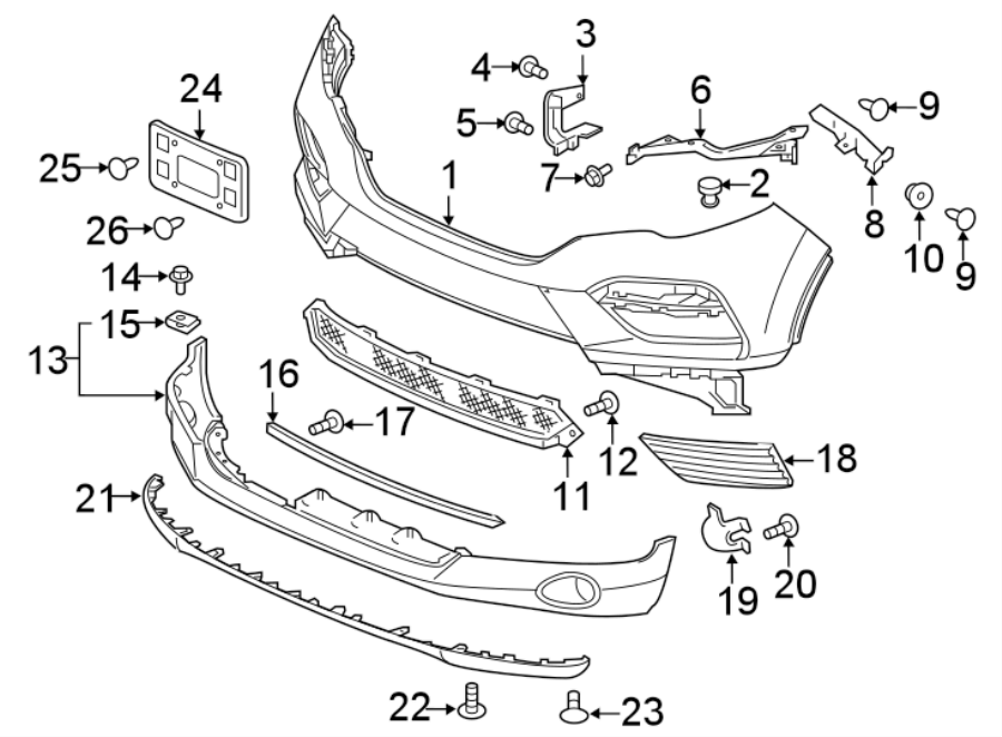 21FRONT BUMPER. BUMPER & COMPONENTS.https://images.simplepart.com/images/parts/motor/fullsize/4457010.png