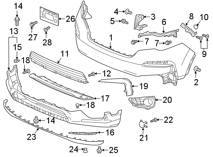 23FRONT BUMPER. BUMPER & COMPONENTS.https://images.simplepart.com/images/parts/motor/fullsize/4457013.png