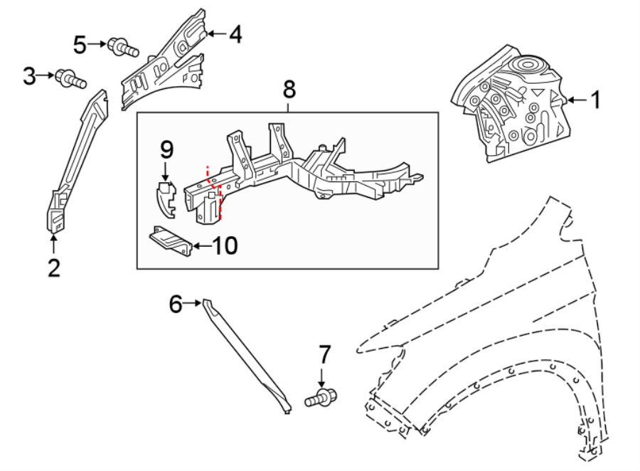 6FENDER. STRUCTURAL COMPONENTS & RAILS.https://images.simplepart.com/images/parts/motor/fullsize/4457105.png