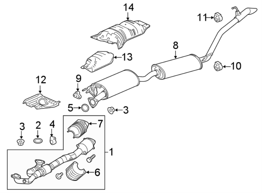 13EXHAUST SYSTEM. EXHAUST COMPONENTS.https://images.simplepart.com/images/parts/motor/fullsize/4457210.png