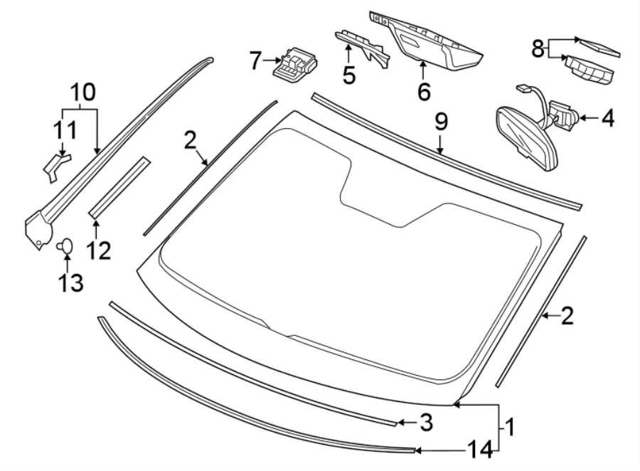 3WINDSHIELD. GLASS. REVEAL MOLDINGS.https://images.simplepart.com/images/parts/motor/fullsize/4457275.png