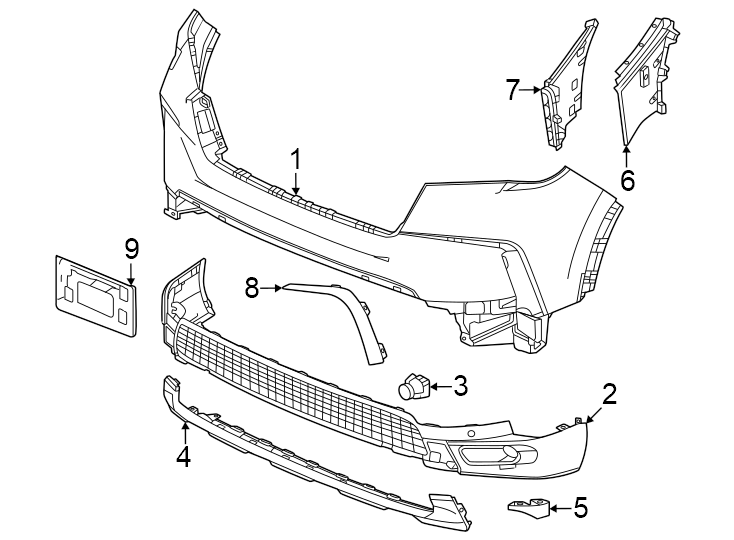 4Front bumper & grille. Bumper & components.https://images.simplepart.com/images/parts/motor/fullsize/4458010.png