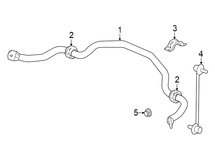 Front suspension. Stabilizer bar & components.