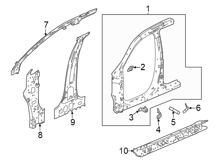 7Pillars. Rocker & floor. Inner structure.https://images.simplepart.com/images/parts/motor/fullsize/4458402.png