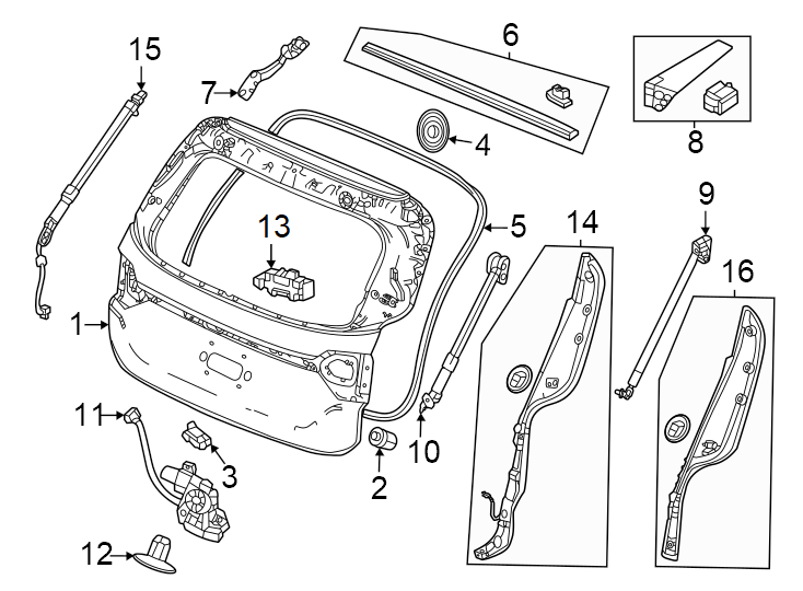 16Lift gate. Gate & hardware.https://images.simplepart.com/images/parts/motor/fullsize/4458510.png