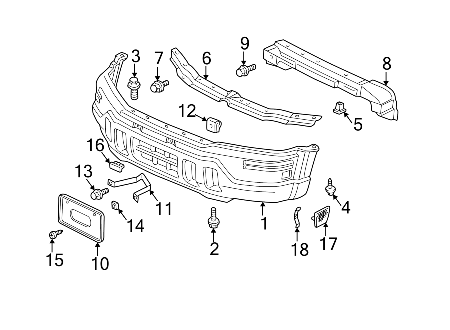 4FRONT BUMPER. BUMPER & COMPONENTS.https://images.simplepart.com/images/parts/motor/fullsize/4461010.png