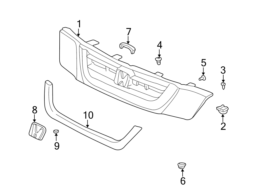 1GRILLE & COMPONENTS.https://images.simplepart.com/images/parts/motor/fullsize/4461018.png