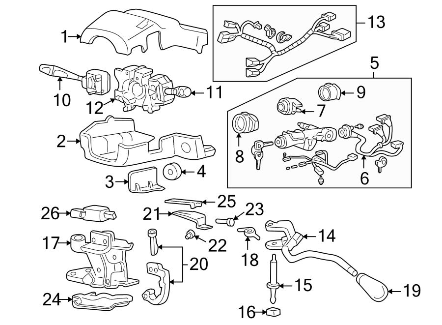 14STEERING COLUMN. SHROUD. SWITCHES & LEVERS.https://images.simplepart.com/images/parts/motor/fullsize/4461180.png