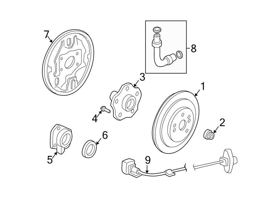 REAR SUSPENSION. BRAKE COMPONENTS.