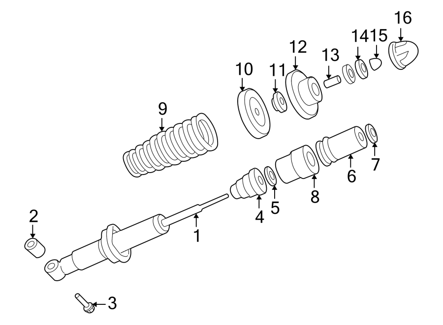 REAR SUSPENSION. SHOCKS & COMPONENTS.