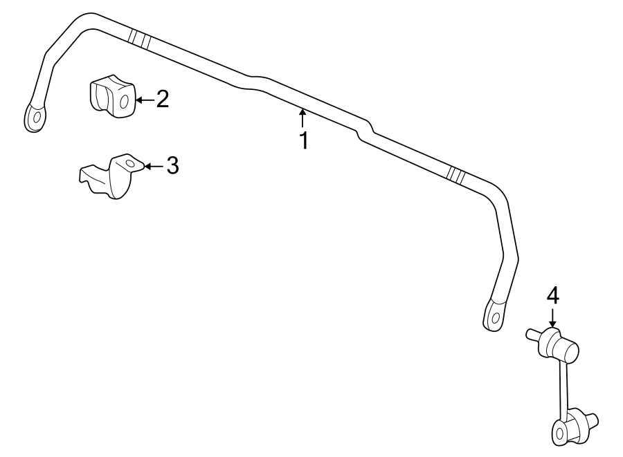 REAR SUSPENSION. STABILIZER BAR & COMPONENTS.