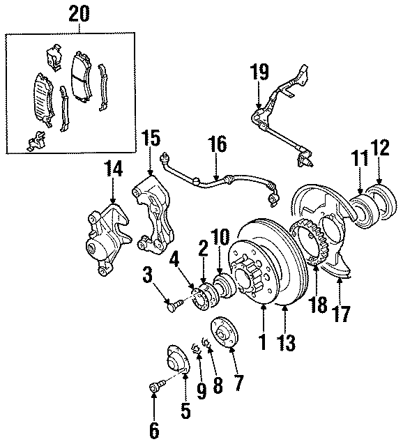 19FRONT SUSPENSION. BRAKE COMPONENTS.https://images.simplepart.com/images/parts/motor/fullsize/4462190.png