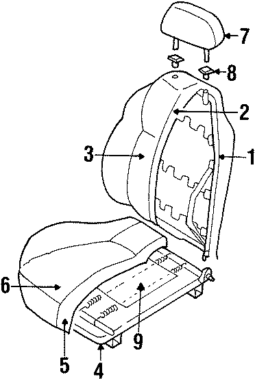 SEATS & TRACKS. FRONT SEAT COMPONENTS.