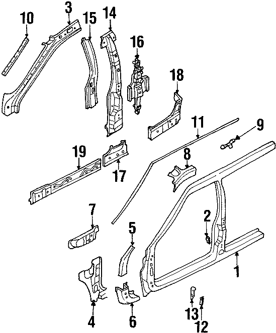 9PILLARS. ROCKER & FLOOR. CENTER PILLAR & ROCKER. HINGE PILLAR. UNISIDE.https://images.simplepart.com/images/parts/motor/fullsize/4462330.png