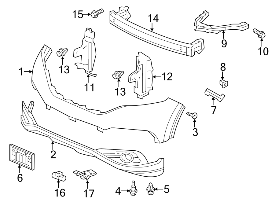 FRONT BUMPER. BUMPER & COMPONENTS.