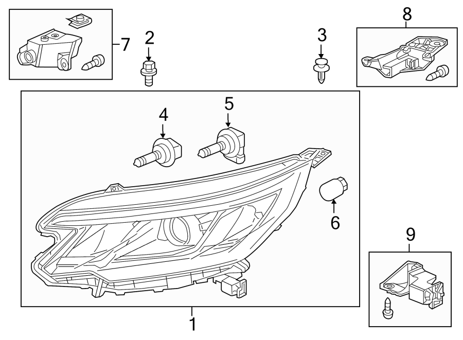 5FRONT LAMPS. HEADLAMP COMPONENTS.https://images.simplepart.com/images/parts/motor/fullsize/4463022.png