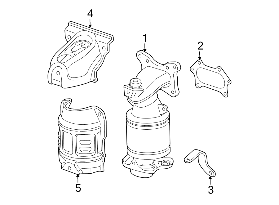 EXHAUST SYSTEM. MANIFOLD.