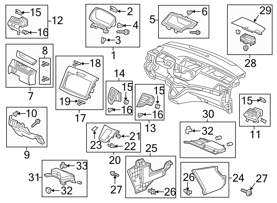 INSTRUMENT PANEL COMPONENTS.