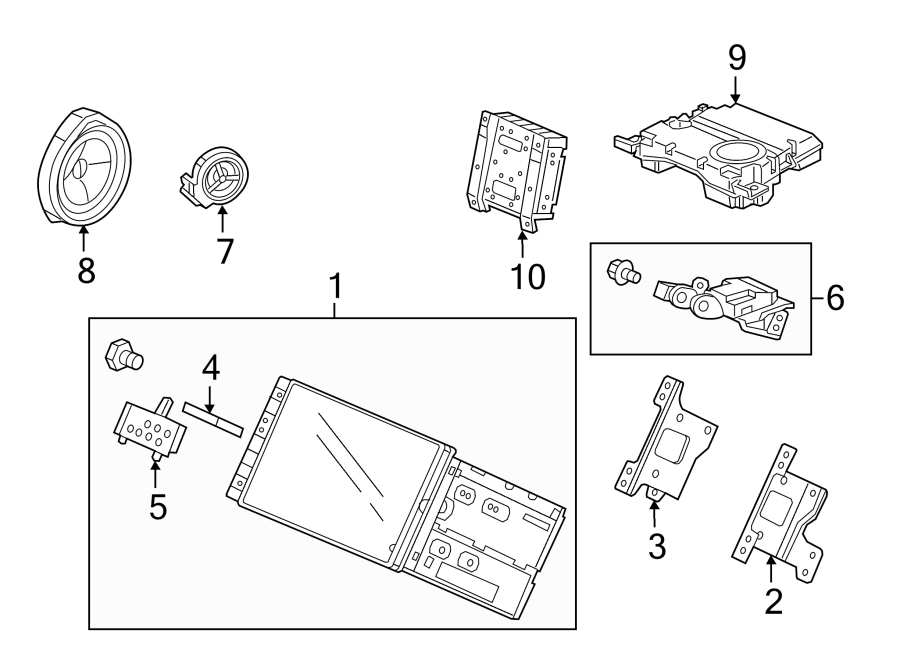 10INSTRUMENT PANEL. NAVIGATION SYSTEM COMPONENTS.https://images.simplepart.com/images/parts/motor/fullsize/4463292.png