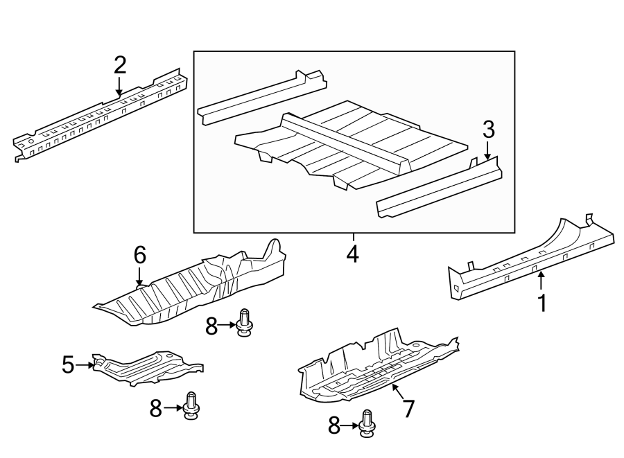 PILLARS. ROCKER & FLOOR. FLOOR & ROCKER.