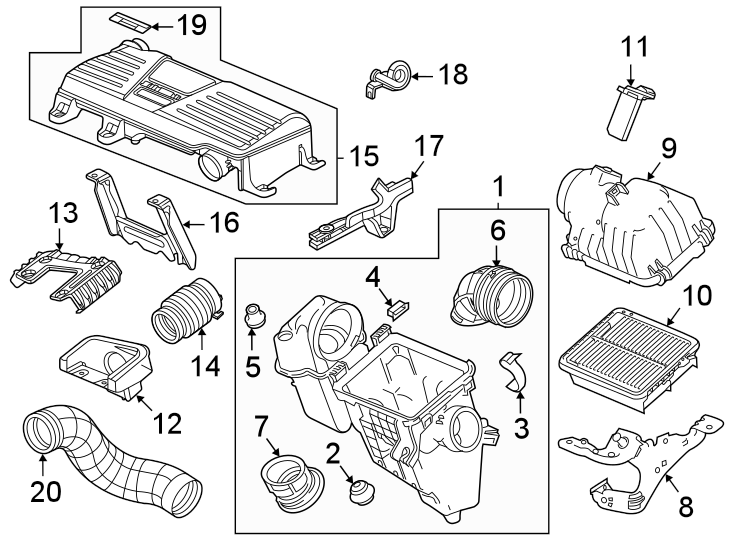 Engine / transaxle. Air intake.