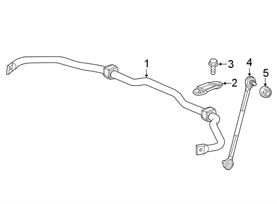 FRONT SUSPENSION. STABILIZER BAR & COMPONENTS.