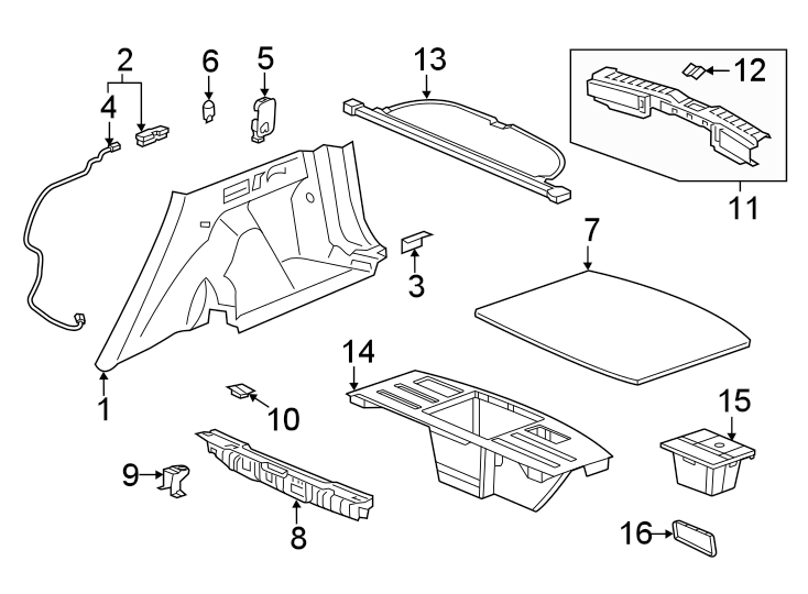 Rear body & floor. Interior trim.