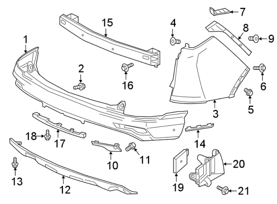 21REAR BUMPER. BUMPER & COMPONENTS.https://images.simplepart.com/images/parts/motor/fullsize/4464700.png