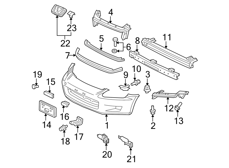 2FRONT BUMPER. BUMPER & COMPONENTS. EXTERIOR TRIM.https://images.simplepart.com/images/parts/motor/fullsize/4465010.png