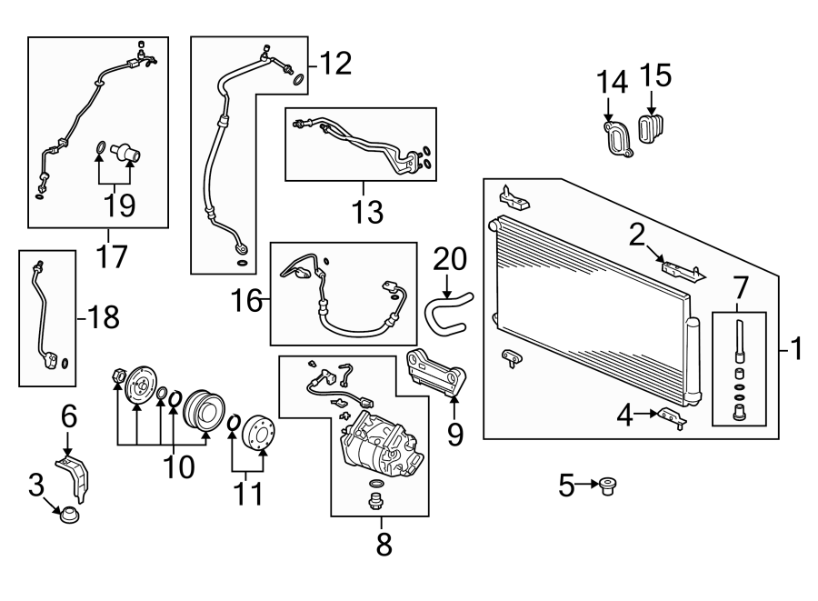 13AIR CONDITIONER & HEATER. COMPRESSOR & LINES. CONDENSER.https://images.simplepart.com/images/parts/motor/fullsize/4466050.png