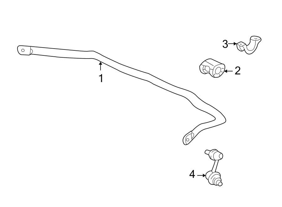 FRONT SUSPENSION. STABILIZER BAR & COMPONENTS.