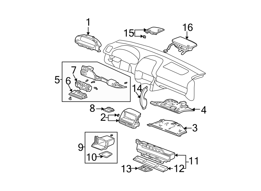 INSTRUMENT PANEL COMPONENTS.