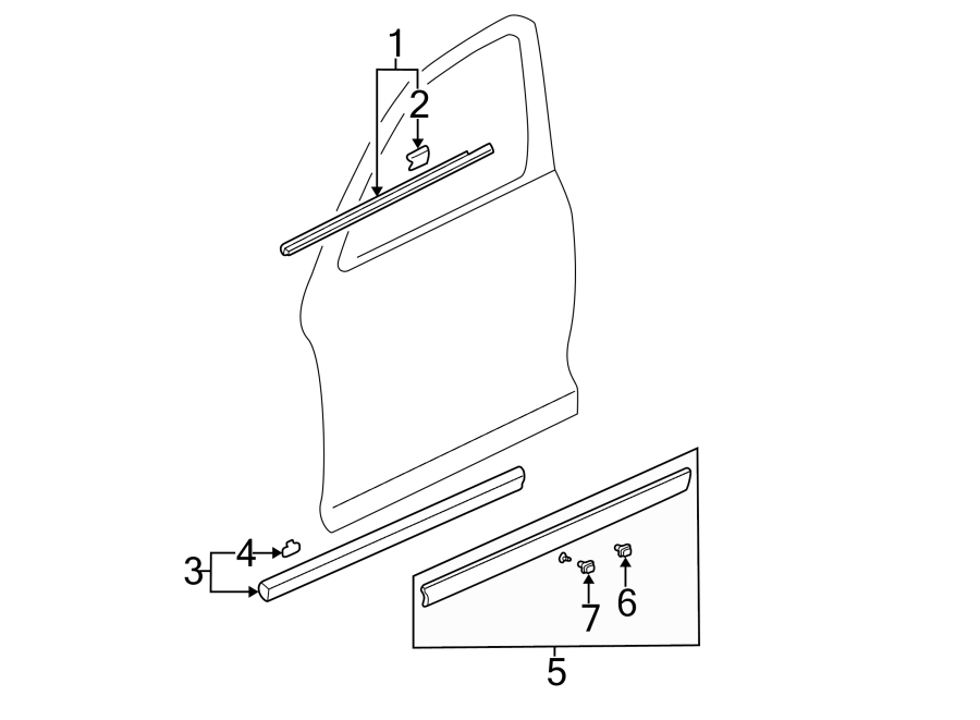 7FRONT DOOR. EXTERIOR TRIM.https://images.simplepart.com/images/parts/motor/fullsize/4466375.png