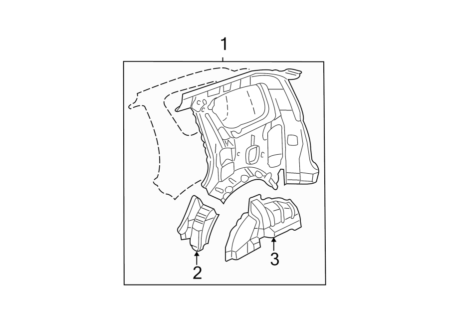 QUARTER PANEL. INNER STRUCTURE.