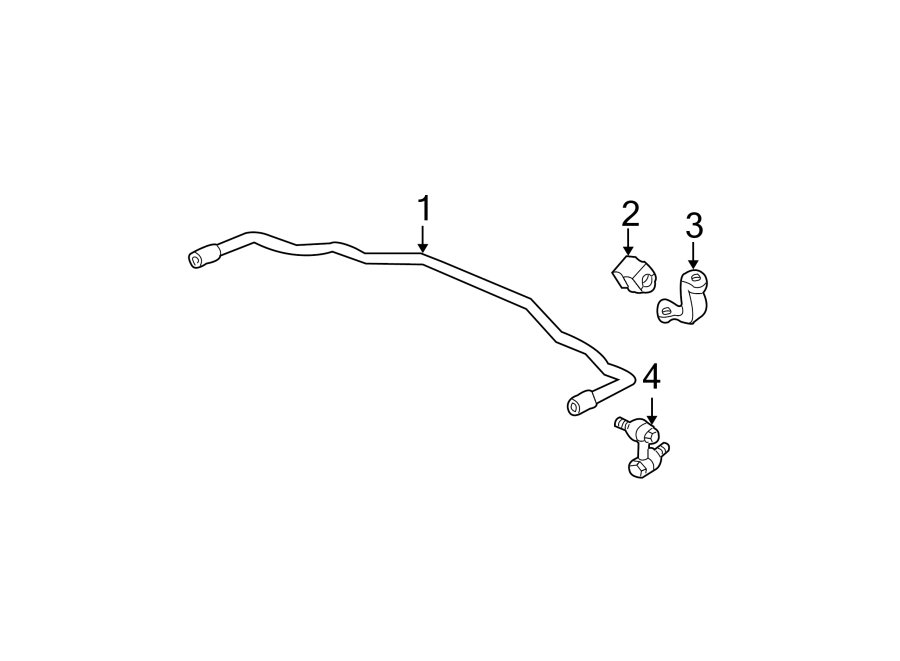 REAR SUSPENSION. STABILIZER BAR & COMPONENTS.