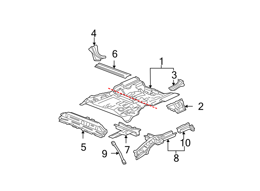 REAR BODY & FLOOR. FLOOR & RAILS.