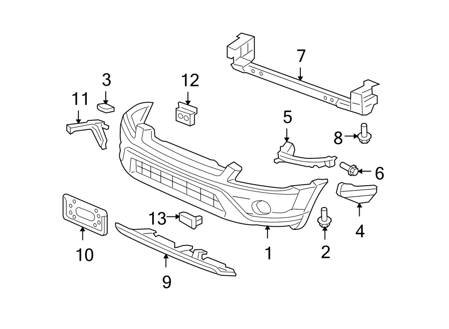 FRONT BUMPER. BUMPER & COMPONENTS.